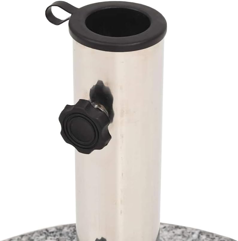 vidaXL Parasol Base Granite Round 44.1 lb Garden Beach Umbrella Stand Holder