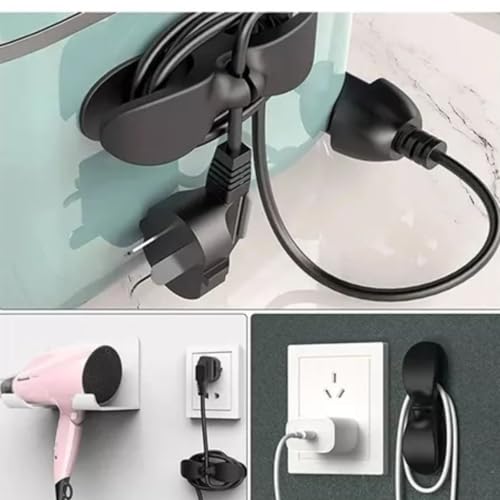 Organizador de Cabos e Fios Autoadesivo Kit Com 4 Unidades Pode Ser Usado em Eletrodomésticos Moveis