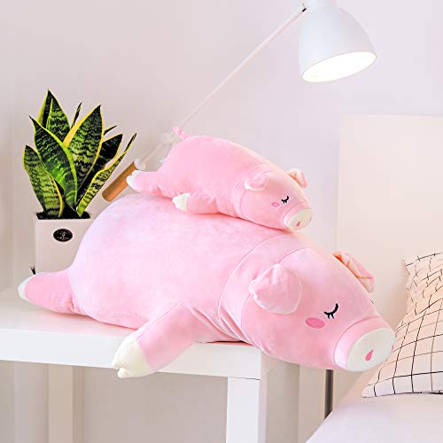 Lazada Kuscheltier Schwein Plüsch Kissen Stofftier Kinder Spielzeug Rosa 46 cm – Bild 6