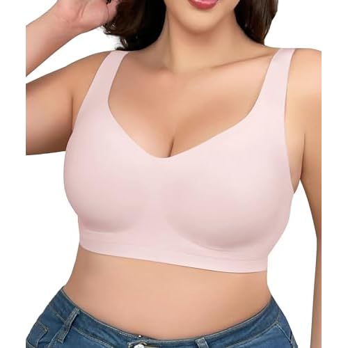 SHAPERX Bras for Women No Underwire Seamless Oversized Everyday Bra Comfort Wireless Padded Soft Support Bralette