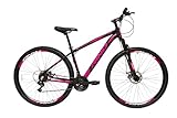 Bicicleta Aro 29 Rino Start 21 Velocidades (Preto/Pink, 17)