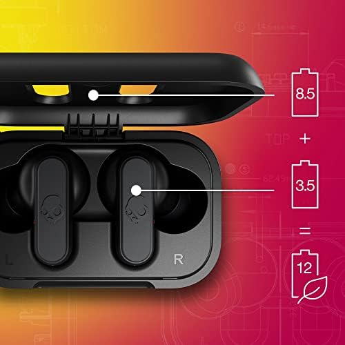 Skullcandy Dime 2 S2DBW-P740 Słuchawki Bezprzewodowe, Czarny, 14 h