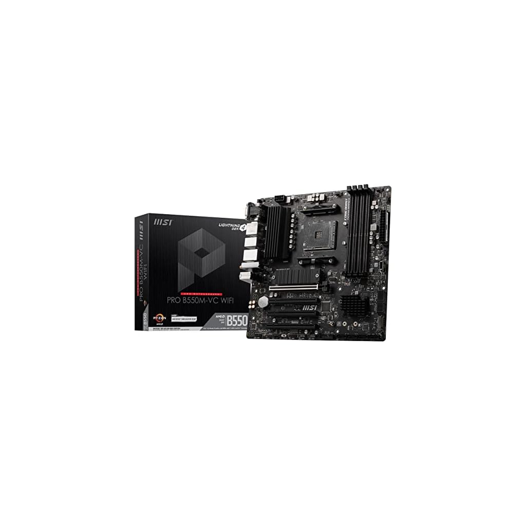 MSI-PRO-B550M-VC-WiFi-ProSeries-Motherboard-AMD-AM4-DDR4-PCIe-40-SATA-6Gbs-M2-USB-32-Gen-2-HDMIDP-Wi-Fi-mATX
