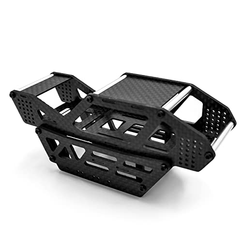 QUPA AM STORE RC Carbon Fibre Chassis Frame Rocks Cage Body Shell Kit for SCX24 Upgrade 1/24 RC Crawler Car Parts