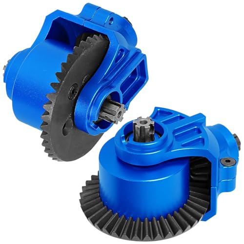 BRCatWPark Metal Front & Rear Differential Gear Assembly Upgrades Part for 1/10 Big Rock/Vorteks/Granite/Senton Granite 3S BLX Senton Mega 550,1/8 Infraction/Typhon/Vendetta 3S BLX,Navy Blue