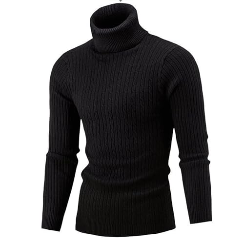 Men's Casual Turtleneck Knitted Long Sleeve Thermal Pullover Sweater Slim Fit Twisted Sweaters2