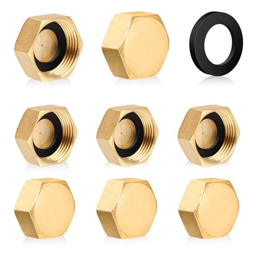 cobee 6 Pcs Brass Blanking Nut Cap, 1/2