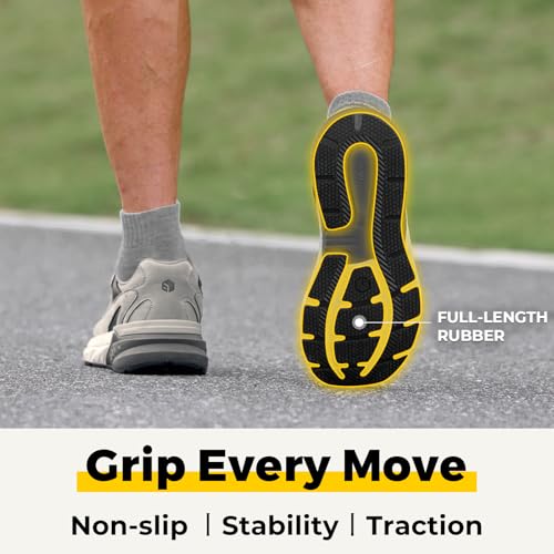 FitVille Men's Extra Wide Sneakers Wide Toe Box Shoes Comfortable Walking Shoes Orthopedic Plantar Fasciitis Shoes Athletic Arch Support Neuropathy - Rebound NEO V43