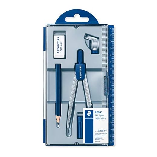 Staedtler Noris Club 550 60 S1. Set de dibujo con estuche, compás escolar, tubo de minas, lápiz y goma de borrar