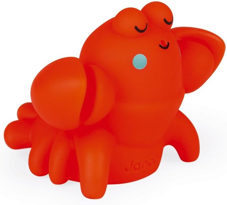 Janod Bath Time - 4 Adorable Sea Animal Squirters Whale Octopus Starfish and Lobster - Ages 10 Months+ - J04706,J04703