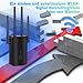 Aenxwa WLAN-Extender-Signalverstärker für bis zu 6.000 m² und 60 Geräte, WLAN Verstärker mit großer Reichweite und Ethernet-Anschluss, Zugangspunkt, 1-Tasten-Einrichtung