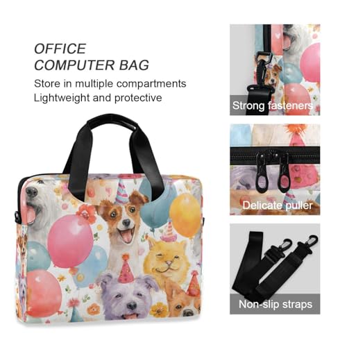 Maletín para portátil con estampado de globo para perros, 13 a 15.6 pulg. miniatura 6