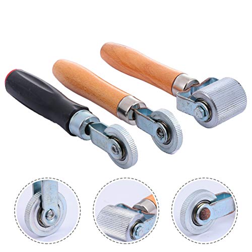 VILLCASE Rolo de Reparo de Pneu Rolo de Reparo de Tubo de Pneu Roda de Madeira E Borracha Com AlÃ§a