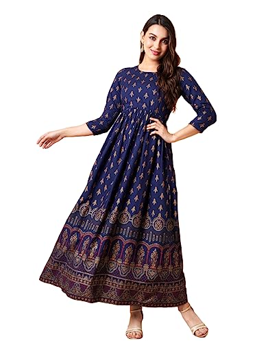 Image of Daevish Women's Rayon Floral Regular Kurta
