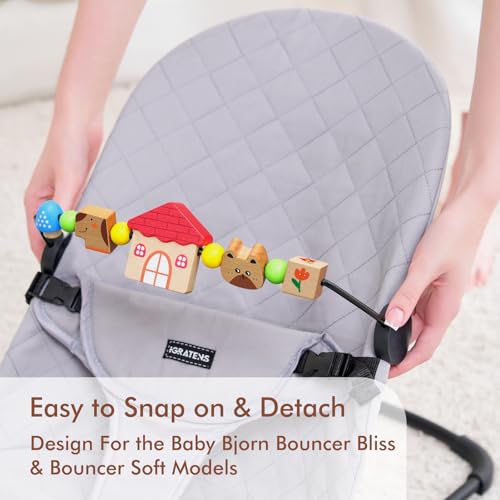 Image of iGRATENS Baby Bjorn Bouncer Toy Bar, Toy for Baby Bouncer Soft & Bliss, Easy to Attach and Remove, Child-Friendly Materials, Exciting Design for Curious Babies, Pet Paradise