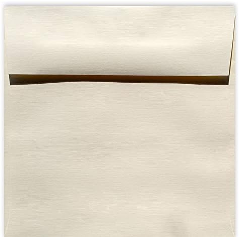 Classic Linen Natural White - 7 in (7X7) Square Envelopes (80T/Linen) - 25 PK
