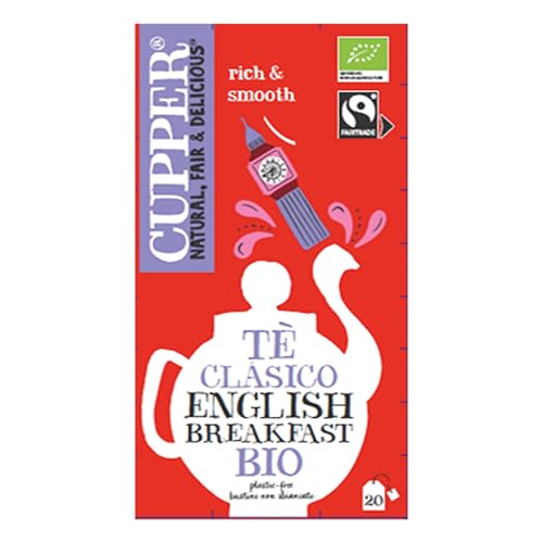 Cupper Té Negro Ecológico English Breakfast, 20 Bolsitas