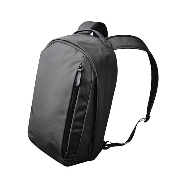 ALPAKA Metro Backpack Black Axoflux 300D - Fits a 14" Laptop - Soft Touch Fleece Lined Laptop Sleeve - Wide Opening Main Zippered Compartment - Weather Resistant Fabric HUB System Compatible