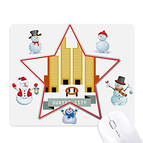 Tapis de souris de Noël avec bonhomme de neige pour décorer votre bureau