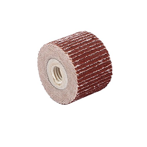 Aexit 400 Grit Abrasives Sandpaper Cylinder Shape Flap Wheel Grinding Sanding Buffing Tool Brown Model:69as543qo222