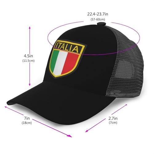 Italia Italy Italian Flag Unisex Mesh Baseball Caps - Classic Adjustable Hat2
