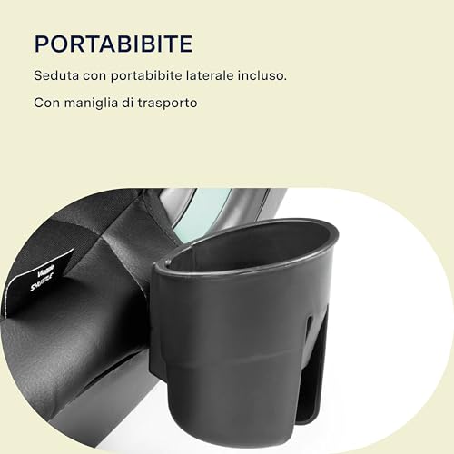 Peg Perego Viaggio Shuttle Seggiolino Auto, Rialzo Auto con ISOFIX per Bambini da 125 a 150 cm (6-12 anni), 22-36 kg, Crystal Black - 5