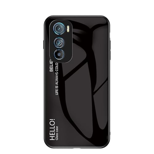 Rfvzubemok Compatible with Huawei nova 7 SE 5G Case,3-Layer Combination (PC Glass Back Panel+TPU Silicone) Anti-Drop Phone Case Cover Black