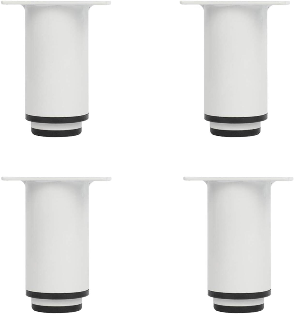 Metal Tubular Table Legs, Shelf Supports, Adjustable Metal Bench Legs, Coffee Table Legs, Furniture Leg Sets (White 25cm/9.84in)