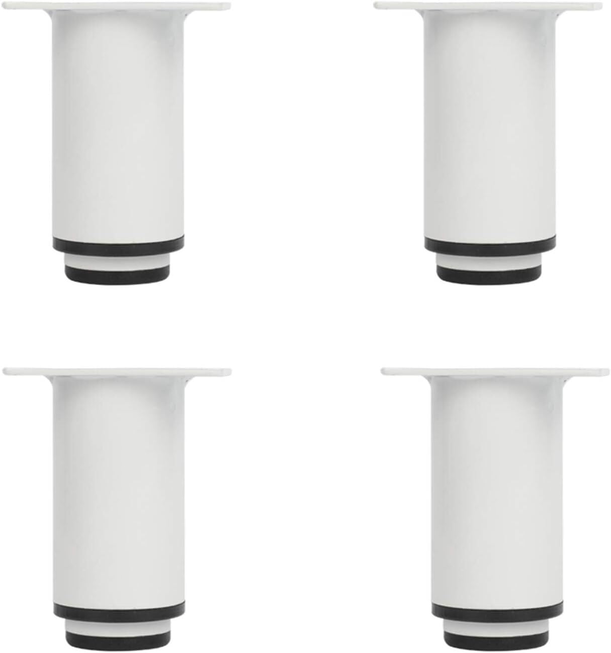 Rhllvj White Metal Tubular Table Legs, Shelf Supports, Adjustable Metal Bench Legs, Coffee Table Legs, Furniture Leg Sets(,8Cm/3.14In)