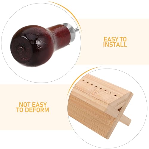 Base de encuadernación de madera de bambú con punzón ajustable WOONEKY 3