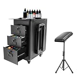 BSJAHTOP Valise cosmétique trolley avec 3 tiroirs et 1 trépied amovible