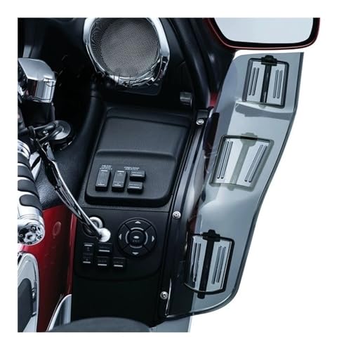 Aileron pour Goldwing GL1800 2001-2017 becquet latéral et déflecteur d'air ventilé moto ABS noir - 3