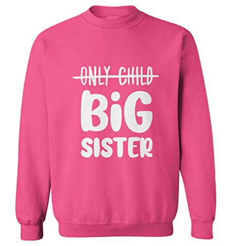 Tcombo Big Sister Announcement - Big Sis Toddler Fleece Crewneck Sweater