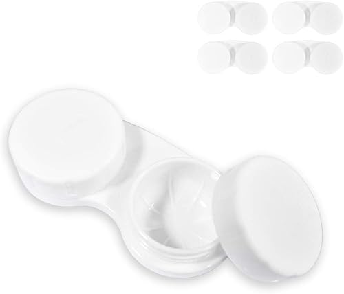 Miniatura 16 de HAHIYO Estuche para Lentes de Contacto Caja Soporte Diámetro 25mm Duradera Impermeable Ligera Conveniente para Ojos Izquierdo/Derecho Contenedor de