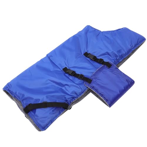 Gilet chaud pour veau en flanelle bleu LABRIMP avec boucle fixe pour l'hiver