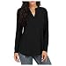2021 Otoño de manga larga con cuello en V camiseta Sleepwearoff hombros tops para mujer sexy casual blusas blancas para mujer dressyBlack-2M