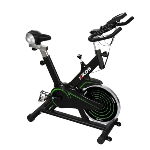 Bicicleta Ergométrica Spinning Kikos Max KS5 Fitness Cardio Musculação com Roda de inércia de 10Kg. silenciosa, resistente e ajustável; assento e guidão reguláveis; Ideal para seus treinos.