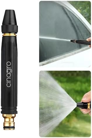Cinagro Brass Jet Spray Gun for 1/2-Inch Hose Pipe, 18x2.7 cm
