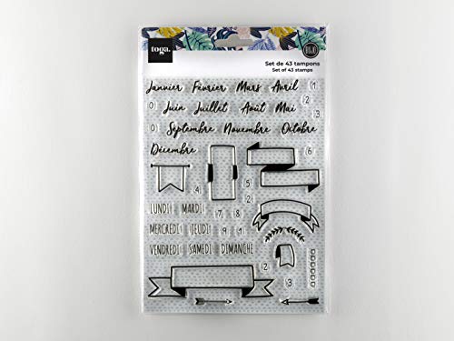 Toga Bullet journal Tampon siliconne transparents, 14 x 18 cm
