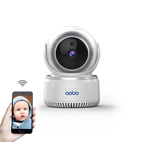 AOBO WiFi Camera HD Nanny Cam Baby Monitor IP Camera Wireless Surveillance Camera with Pan Tilt Motion Detection Two Way Audio and Night Vision