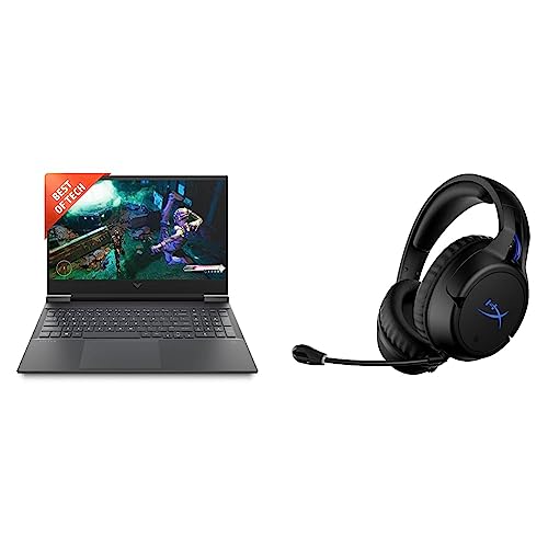 Image of HP Victus Gaming AMD Ryzen 5-5600H Processor 16.1 inch(40.9 cm) FHD Gaming Laptop & HyperX Cloud Flight ? Wireless Gaming Headset for PS5 and PS4