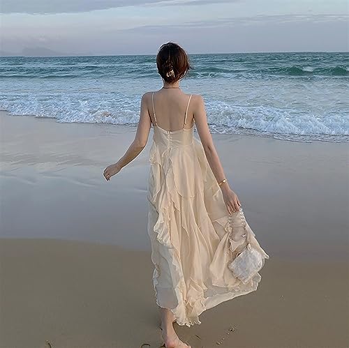 Robe de fée à bretelles légère pour vos vacances d'été en bord de mer et soirées plage - 3
