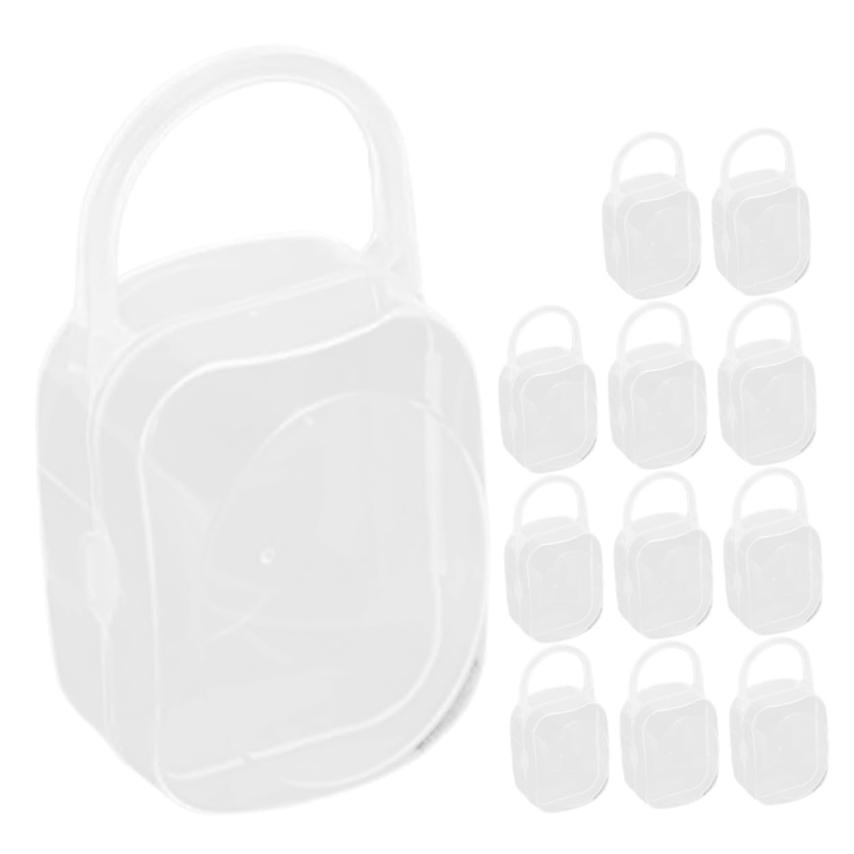 KOMBIUDA Baby Pacifier Case Reusable Plastic Pacifier Storage Clean for Baby Girl