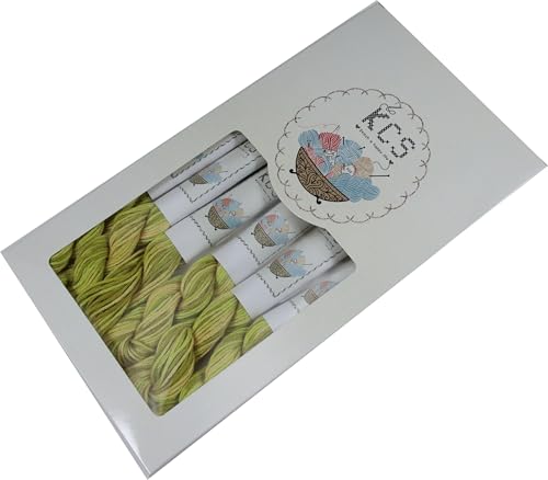 Image of KCS Big skeins of 25 Meters Size 25 Color Variegated Cross Stitch Stranded Threads,6 skeins,4070