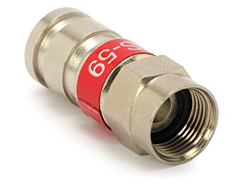 RG59 F Connector Universal Compression Fitting - 100 Pack