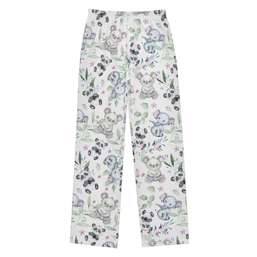 Elephant Koala Panda Boys Long Pants Soft Trousers Elastic Waist Kids Lounge Bottoms with Pockets S-XL