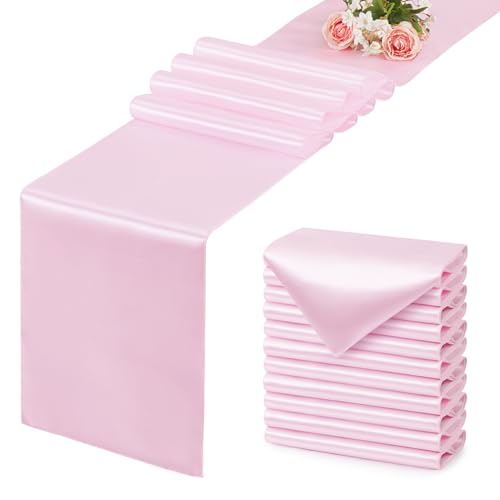 12 Pack Light Pink Table Runner 12x108 Inches...