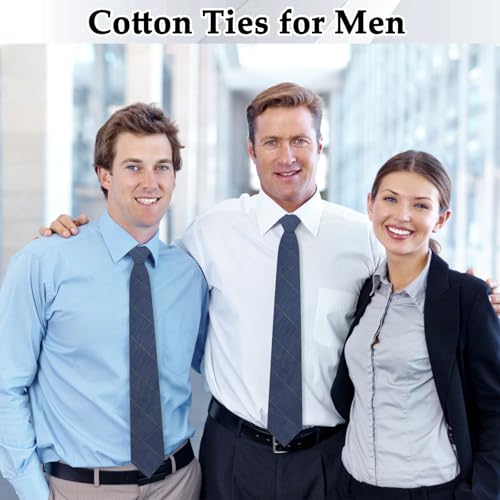 Image of Ties for Men, 3.15'' Mens Plaid Tie Checkered Pattern Necktie for Wedding Party Formal Casual Business Graduation