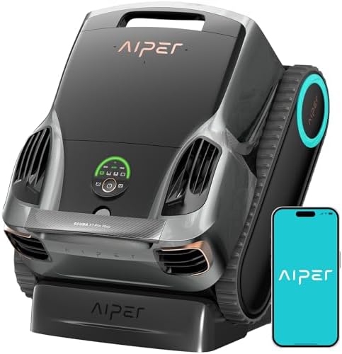 Aiper Scuba X1 Pro Max All-in-One Pool Cleaning Robot & Pool Skimmer, 8500 GPH Power, Smart Adaptive Path, Pool Mapping, Double Filtration, Smart Surface Parking, Pool Vacuum for All Inground Pools