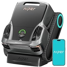 Aiper Scuba X1 Pro Max Pool Robot Vacuum & Robotic Pool Skimmer with 8,500 GPH Suction, Pool Mapping, 3m Ultra-fine Filtration, Smart Surface Parking, for All Inground Pools, Grey